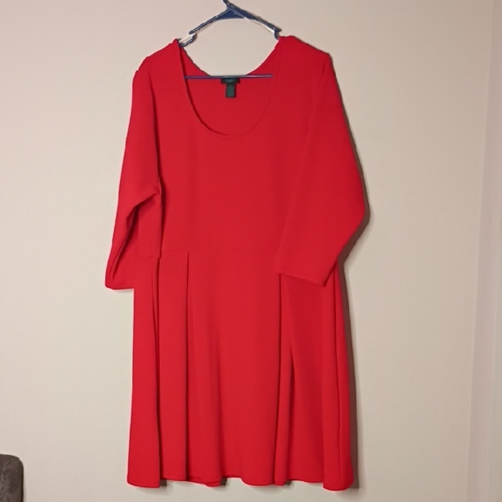 Rue21 Vibrant Red Long Sleeve Dress
